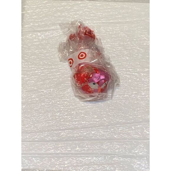 Target Fabric Gift Wrap Bird with Pink Ribbon Christmas Tree Ornament Wondershop - Picture 3 of 4